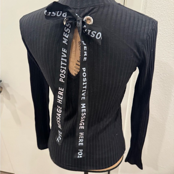 Zara long sleeve Top “positive Massage Here” - Picture 8 of 10